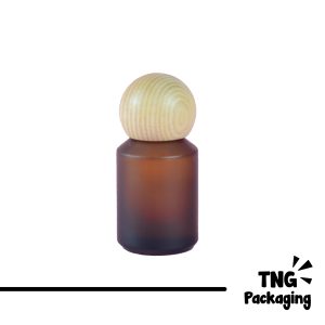 Botol Dropper Amber Tutup Kayu - 30 ml
