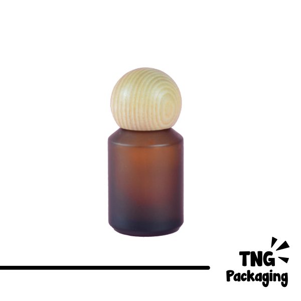 Botol Dropper Amber Tutup Kayu - 30 ml