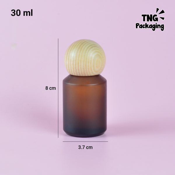Botol Dropper Amber Tutup Kayu - 30 ml - Image 3
