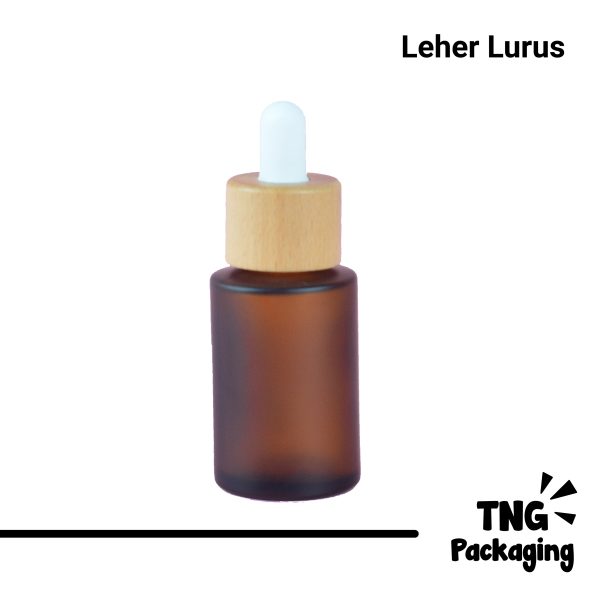 Botol Kaca Amber Leher Lurus - 30 ml