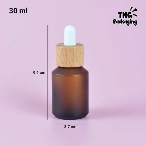 Botol Kaca Amber Leher Miring - 30 ml - Image 3