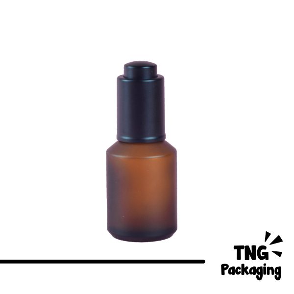 Botol Kaca Amber Tutup Tekan - 30 ml