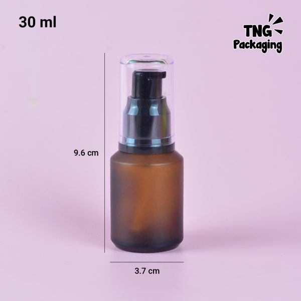 Botol Kaca Amber Pump - 30 ml - Image 3