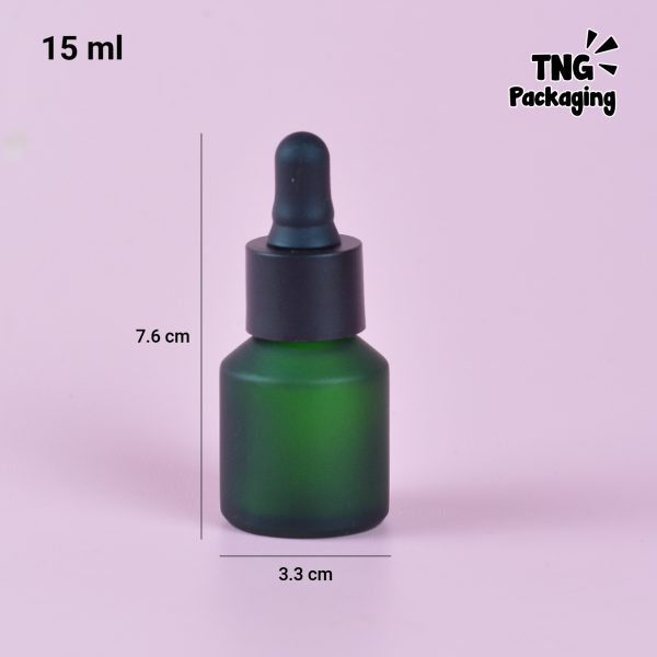 Botol Pipet Mini Kaca Hijau - 15 ml - Image 3