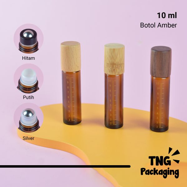 Botol Kaca Roll On Amber - 10 ml - Image 2