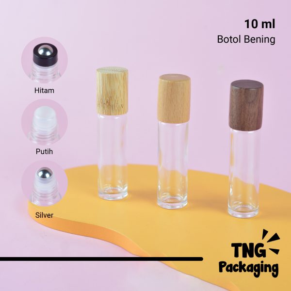 Botol Kaca Roll On Bening - 10 ml - Image 2
