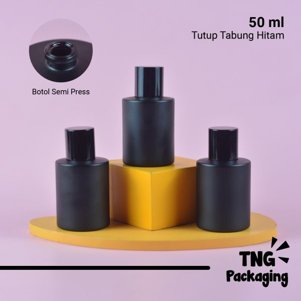 [SEMI PRESS] Botol Parfum Hitam Tutup Tabung - 50 ml - Image 2