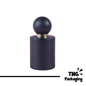 [SEMI PRESS] Botol Parfum Hitam Tutup Kayu - 50 ml