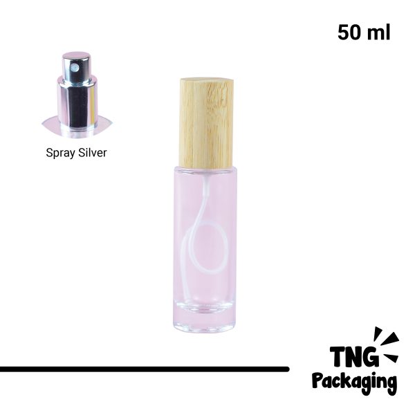 Botol Kaca Spray Silver - 50 ml