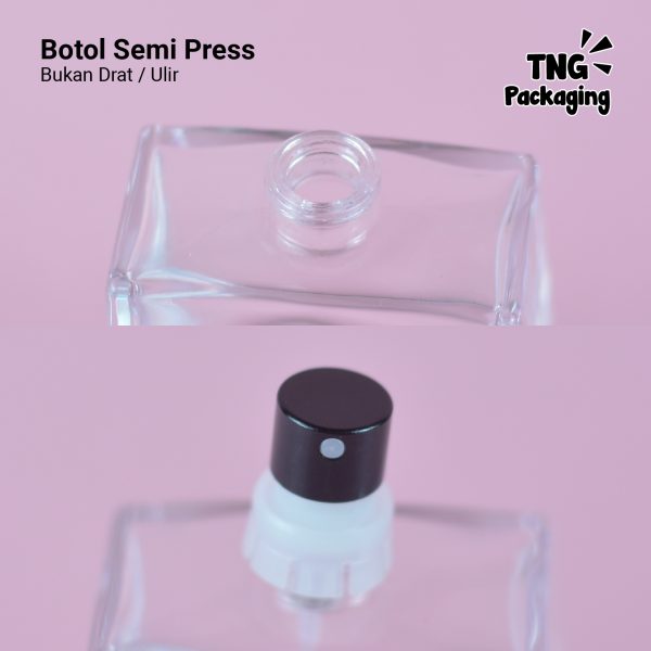 [SEMI PRESS] Botol Parfum Kotak Bening - 50 ml - Image 4
