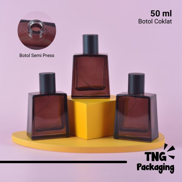 [SEMI PRESS] Botol Parfum Kotak Coklat - 50 ml - Image 2