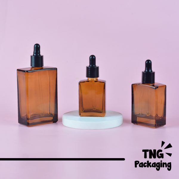 Botol Pipet Kaca Amber Kotak - 30ml 50ml 100ml - Image 2
