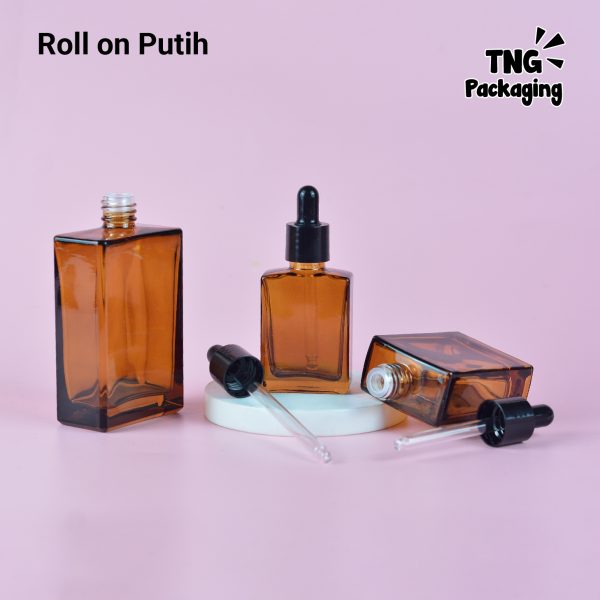 Botol Pipet Kaca Amber Kotak - 30ml 50ml 100ml - Image 3