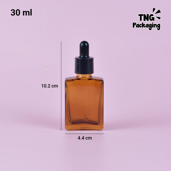 Botol Pipet Kaca Amber Kotak - 30ml 50ml 100ml - Image 4
