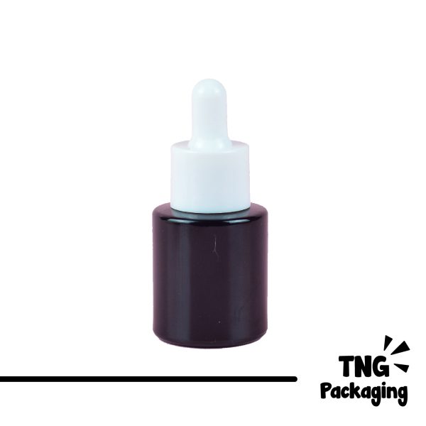 Botol Pipet Hitam Karet Putih - 20 ml