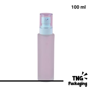 Botol Kaca Buram Pump Putih - 100 ml