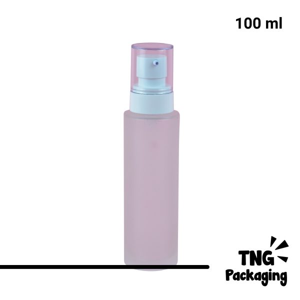 Botol Kaca Buram Pump Putih - 100 ml