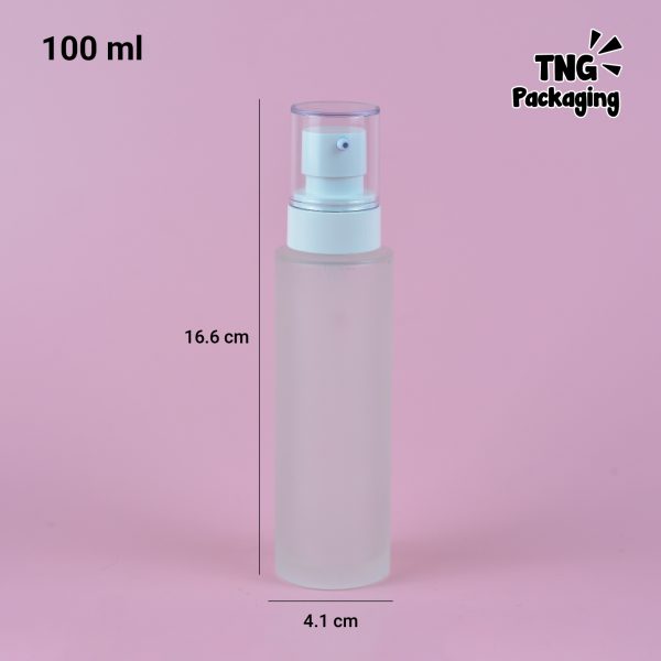Botol Kaca Buram Pump Putih - 100 ml - Image 4
