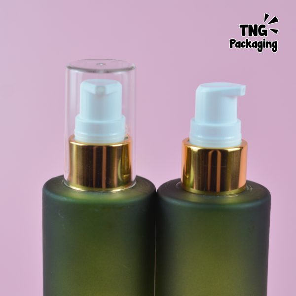 Botol Kaca Hijau Pump Gold Bening - 100 ml - Image 4