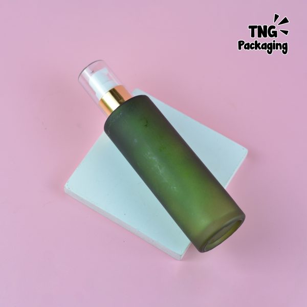Botol Kaca Hijau Pump Gold Bening - 100 ml - Image 5