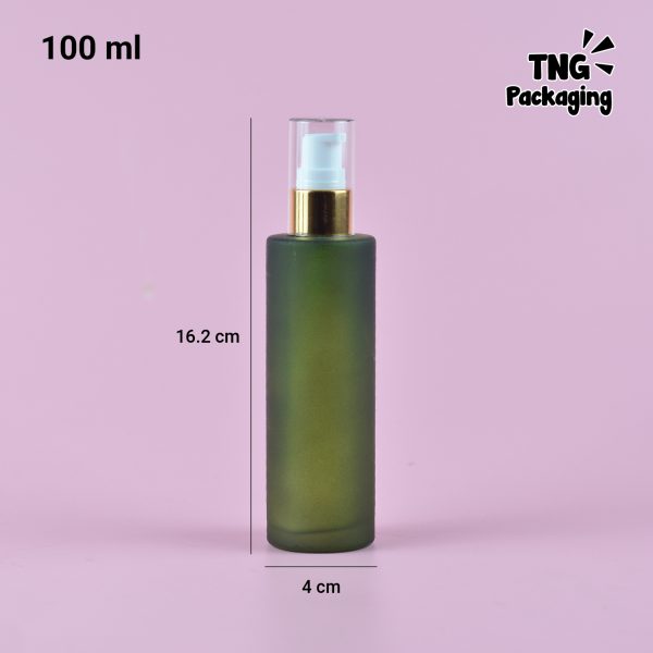Botol Kaca Hijau Pump Gold Bening - 100 ml - Image 6