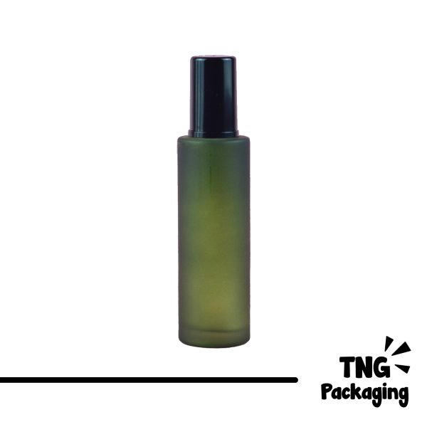 Botol Kaca Hijau Pump Hitam - 100 ml