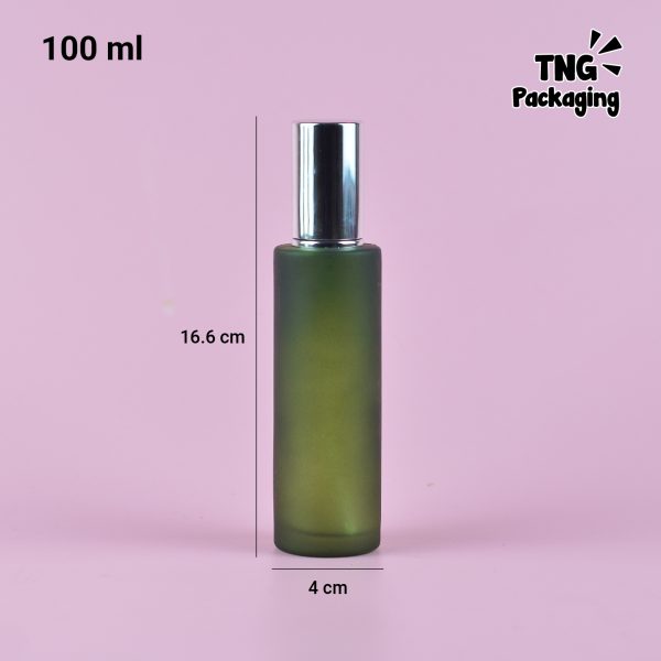 Botol Kaca Hijau Pump Silver - 100 ml - Image 6