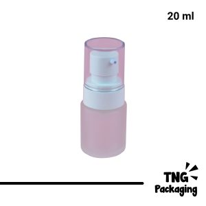 Botol Kaca Buram Pump Putih - 20 ml