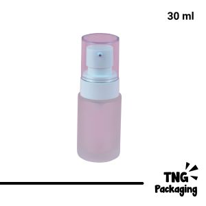 Botol Kaca Buram Pump Putih - 30 ml