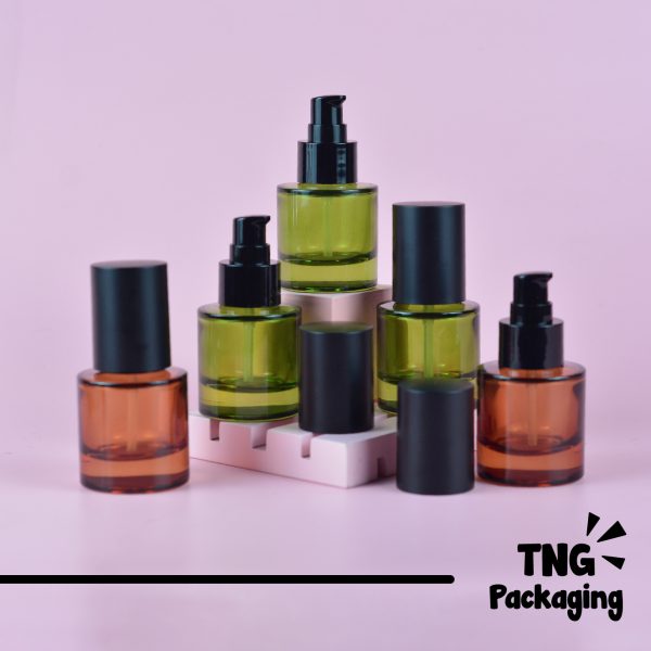 Botol Kaca Pump Amber Hijau - 30 ml - Image 2