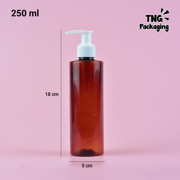 Botol Pump Plastik Coklat - 250 ml - Image 3