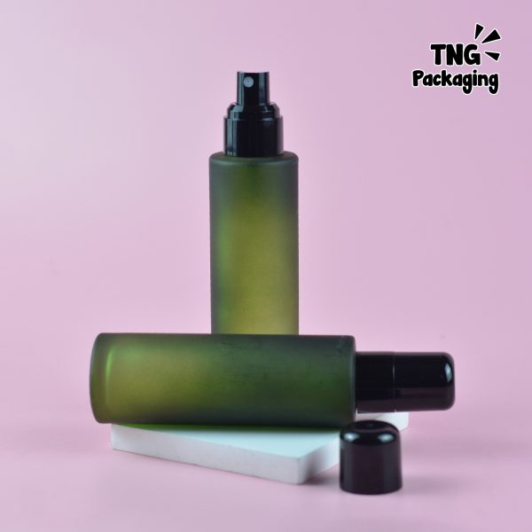 Botol Kaca Hijau Spray Hitam - 100 ml - Image 3