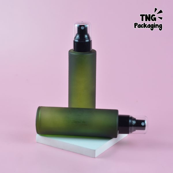 Botol Kaca Hijau Spray Hitam Bening - 100 ml - Image 3