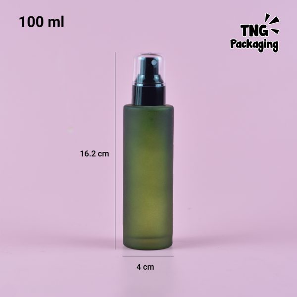 Botol Kaca Hijau Spray Hitam Bening - 100 ml - Image 6