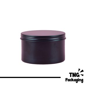 Jar Aluminium Hitam Ulir -  150 ml