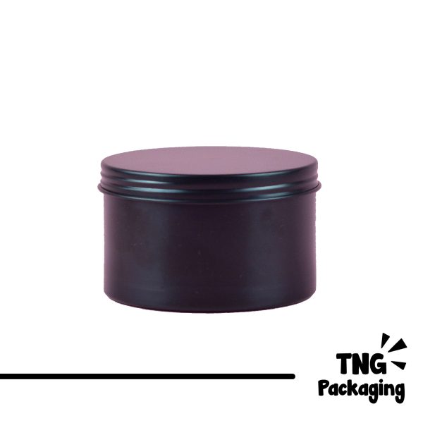 Jar Aluminium Hitam Ulir -  150 ml