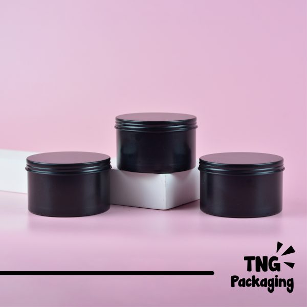 Jar Aluminium Hitam Ulir -  150 ml - Image 2