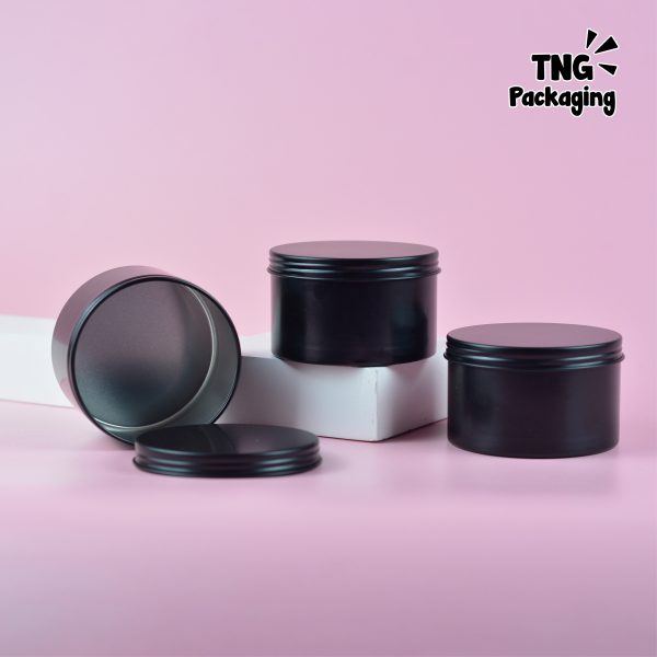 Jar Aluminium Hitam Ulir -  150 ml - Image 3