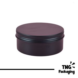 Jar Aluminium Hitam Ulir -  250 ml