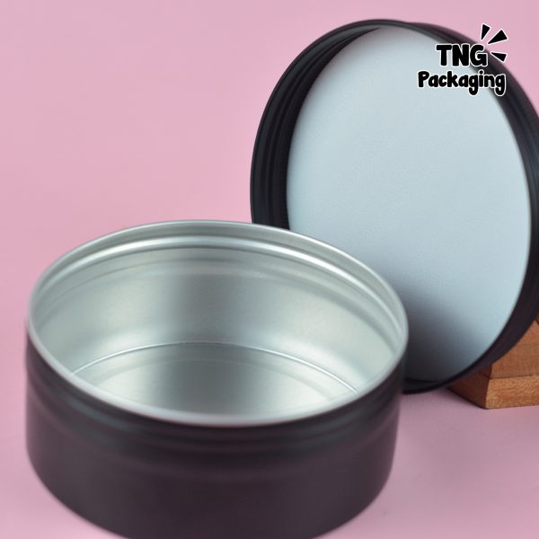 Jar Aluminium Hitam Ulir -  250 ml - Image 5