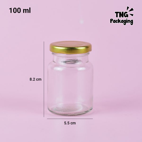 Jar Kaca Tutup Gold - 100 ml - Image 4