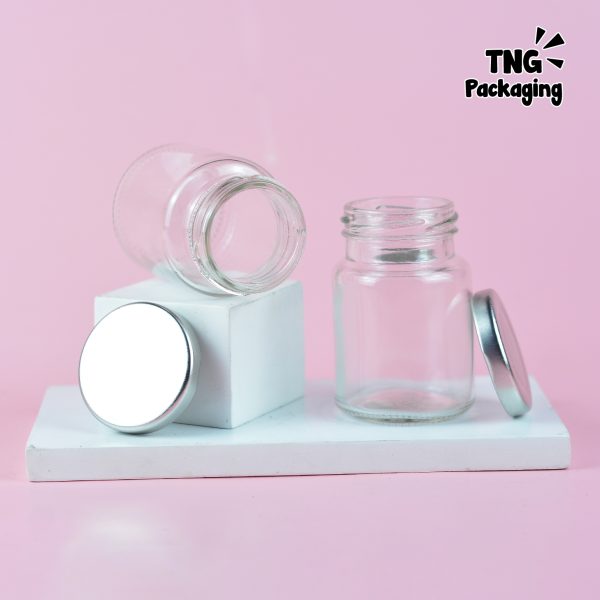 Jar Kaca Tutup Silver - 100 ml - Image 3