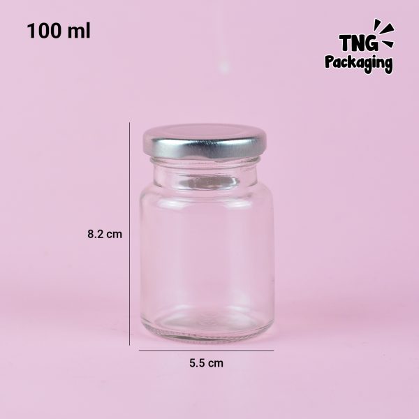 Jar Kaca Tutup Silver - 100 ml - Image 4