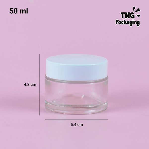 Pot Cream Kaca Bening - 50 ml - Image 3