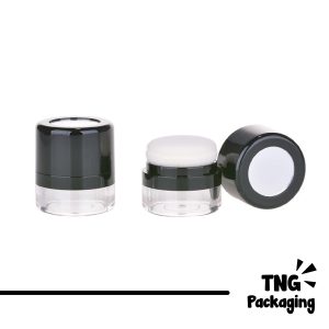 Wadah Bedak Tabur Travel Hitam - 5 gr 10 gr