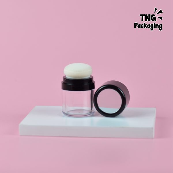 Wadah Bedak Tabur Travel Hitam - 5 gr 10 gr - Image 6