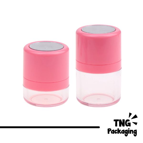 Wadah Bedak Tabur Travel Pink - 5 gr 10 gr