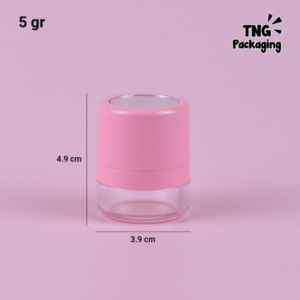 Wadah Bedak Tabur Travel Pink - 5 gr 10 gr - Image 5