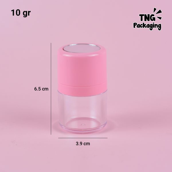 Wadah Bedak Tabur Travel Pink - 5 gr 10 gr - Image 6