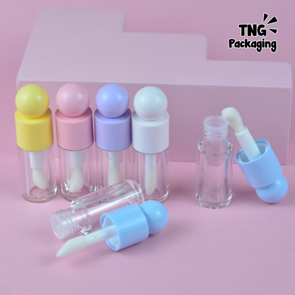 Wadah Lipcare Acrylic Tutup Bulat - 4 ml - Image 3